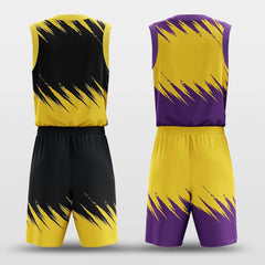 Cikers Sports Basketball Uniforms Scratches - Customized Reversible Basketball Jersey Set Design