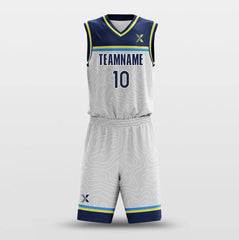 Cikers Sports Basketball Uniforms Silence Ash - Customized Basketball Jersey Set Sublimated BK160121S