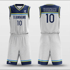 Cikers Sports Basketball Uniforms Silence Ash - Customized Basketball Jersey Set Sublimated BK160121S