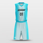Cikers Sports Basketball Uniforms Sky Blue / S Green Tongue - Custom Sublimated Basketball Uniform Set