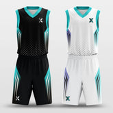 Cikers Sports Basketball Uniforms Starlight Battleship - Customized Reversible Basketball Jersey Set Design