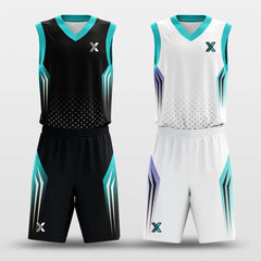 Cikers Sports Basketball Uniforms Starlight Battleship - Customized Reversible Basketball Jersey Set Design