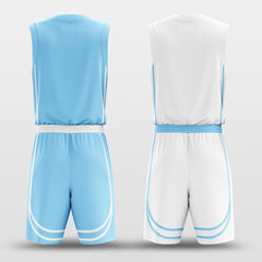 Cikers Sports Basketball Uniforms Throughout the Stripes - Customized Reversible Basketball Jersey Set Design BK260606S