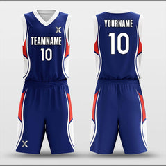 Cikers Sports Basketball Uniforms Titan Blue - Customized Basketball Jersey Set Design BK160107S