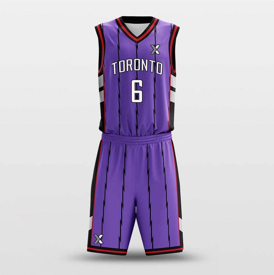 Cikers Sports Basketball Uniforms Toronto Purple - Customized Basketball Jersey Set Design