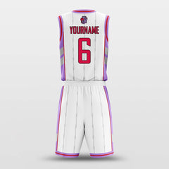 Cikers Sports Basketball Uniforms Toronto White - Customized Basketball Jersey Set Design