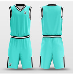 Cikers Sports Basketball Uniforms Turquoise - Customized Basketball Jersey Set Design