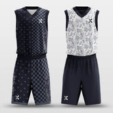 Cikers Sports Basketball Uniforms White&Blue / S Paisley - Custom Reversible Basketball Jersey Set Sublimated