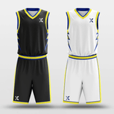 Cikers Sports Basketball Uniforms Yellow lightning - Custom Reversible Sublimated Basketball Jersey Set