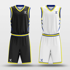Cikers Sports Basketball Uniforms Yellow lightning - Custom Reversible Sublimated Basketball Jersey Set