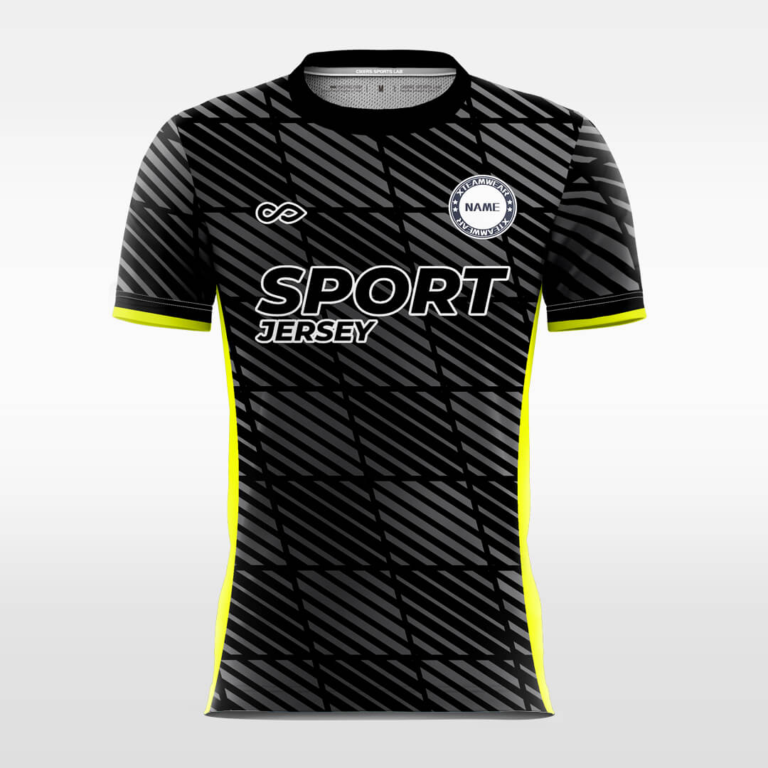 Cikers Sports Black / S Black Block - Custom Soccer Jersey for Men Sublimation FT060125S