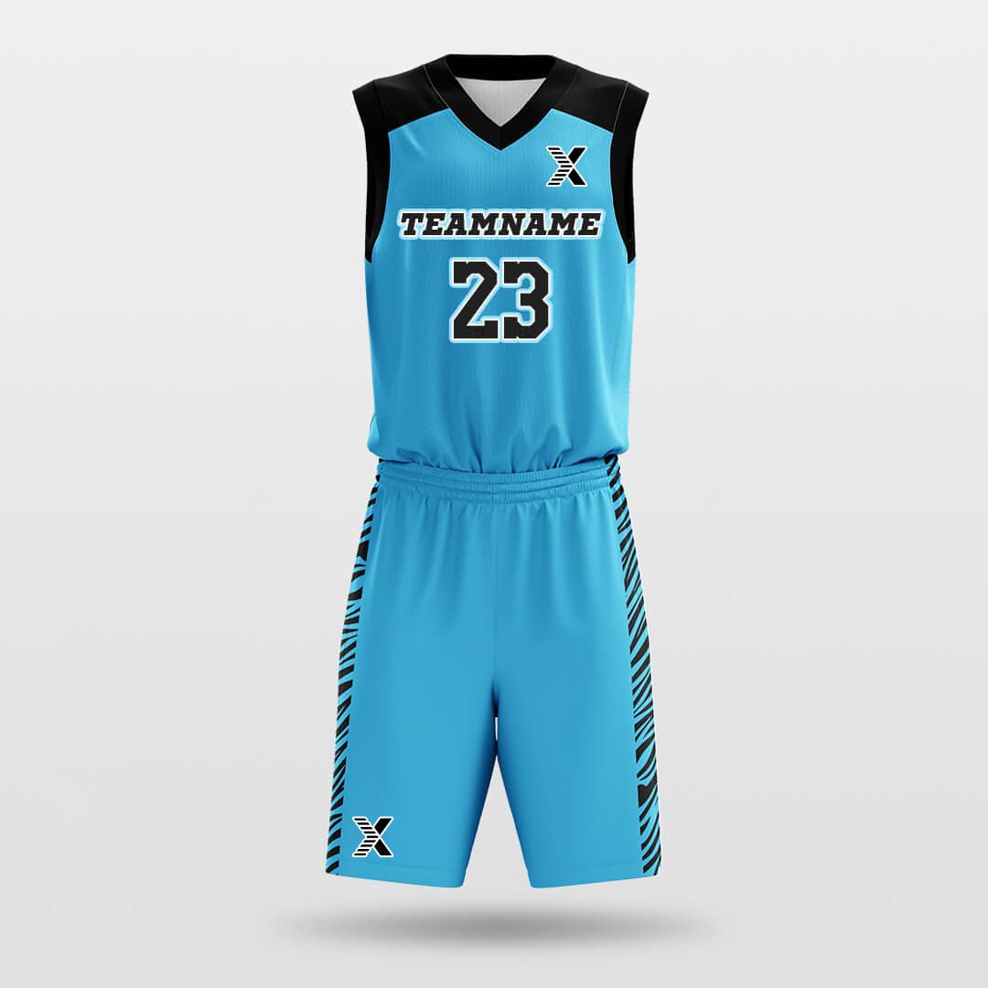 Cikers Sports Blue / S Blue Leopard - Custom Sublimated Basketball Jersey Set