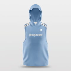 Cikers Sports Blue / S Carolina Blue - Customized Basketball Sleeveless Hoodies