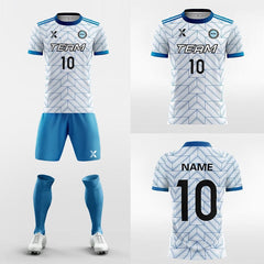 Cikers Sports Blue / S Geometric Print - Custom Sublimation Soccer Kits Short Sleeve