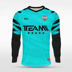 Cikers Sports Blue / S Tiger Roar - Customized Adult Goalkeeper Long Sleeve Soccer Jersey