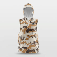 Cikers Sports Brown / S Desert - Customized Basketball Sleeveless Hoodies