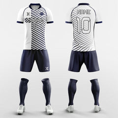 Cikers Sports Diagonal Stripes - Sublimation Custom Soccer Kits Short Sleeve