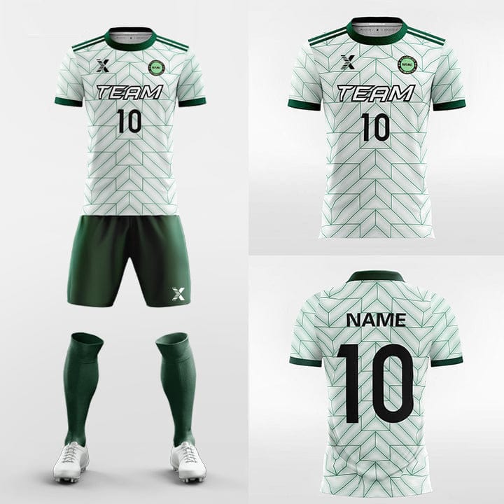 Cikers Sports Green / S Geometric Print - Custom Sublimation Soccer Kits Short Sleeve
