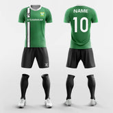 Cikers Sports Green / S Ribbon - Custom Contrast Striped Soccer Kits Short Sleeve
