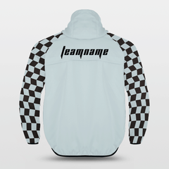 Cikers Sports Jackets Grey / S Checkerboard - Customized Hooded Waterproof Sports Jacket