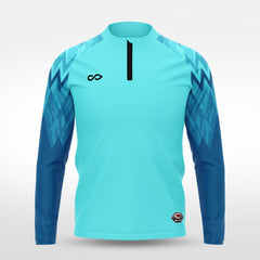 Cikers Sports Jackets Mint / S Ice Flame - Customized Men's 1/4 Zip Jacket