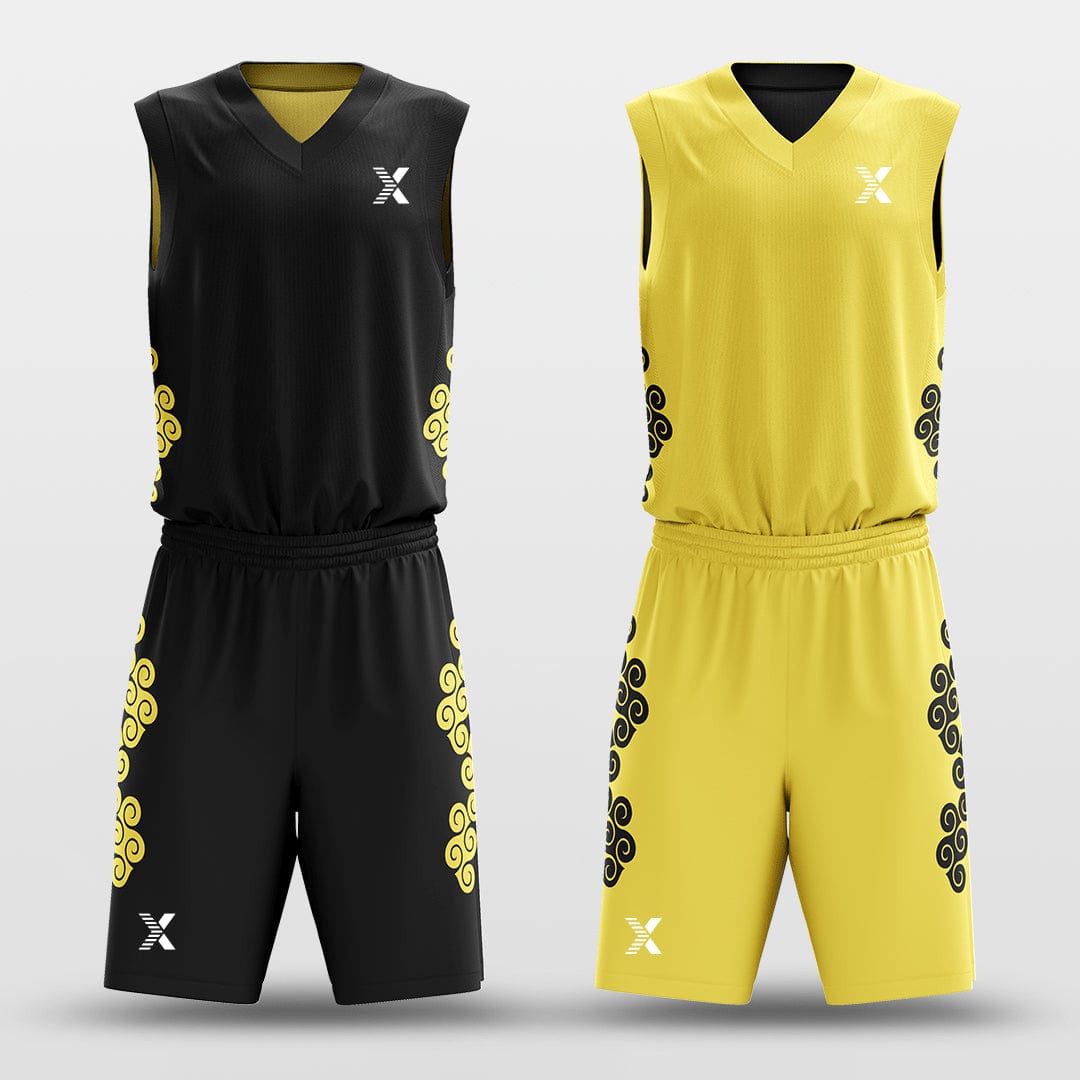 Cikers Sports Leopard - Customized Kid's Reversible Sublimated Basketball Set