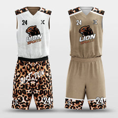 Cikers Sports Leopard - Customized Reversible Sublimated Basketball Set