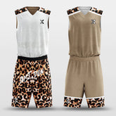 Cikers Sports Leopard - Customized Reversible Sublimated Basketball Set