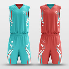 Cikers Sports Mint&Pink / S Shadowflame - Customized Reversible Sublimated Basketball Set