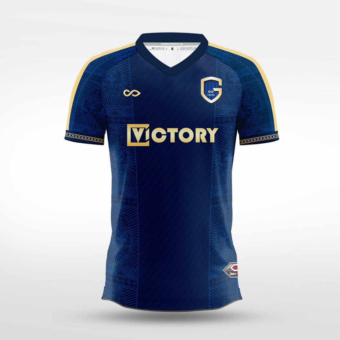 Cikers Sports Navy blue / S Azure Shadow - Custom Soccer Jersey for Men Sublimation - WS201GYVO3