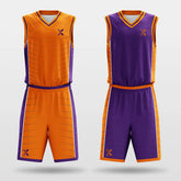 Cikers Sports Orange&Purple / S Assassin - Customized Reversible Sublimated Basketball Set