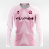 Cikers Sports Pink Mosaic - Customized Men's Sublimated Long Sleeve Soccer Jersey