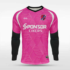 Cikers Sports Pink / S Blood Shadow - Customized Adult Goalkeeper Long Sleeve Soccer Jersey