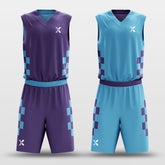 Cikers Sports Purple&Blue / S Blocks - Customized Reversible Sublimated Basketball Set