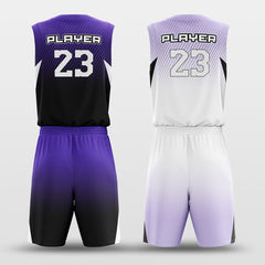 Cikers Sports Purple Leopard - Customized Reversible Sublimated Basketball Set