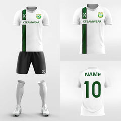 Cikers Sports Ribbon - Custom Contrast Striped Soccer Kits Short Sleeve