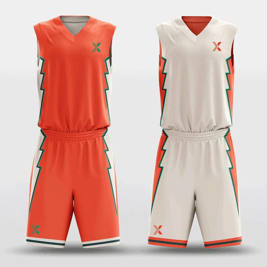 Cikers Sports Rock Climbing - Customized Reversible Sublimated Basketball Set