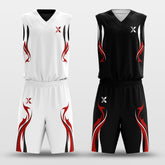 Cikers Sports Shadowflame - Customized Kid's Reversible Sublimated Basketball Set