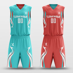 Cikers Sports Shadowflame - Customized Reversible Sublimated Basketball Set