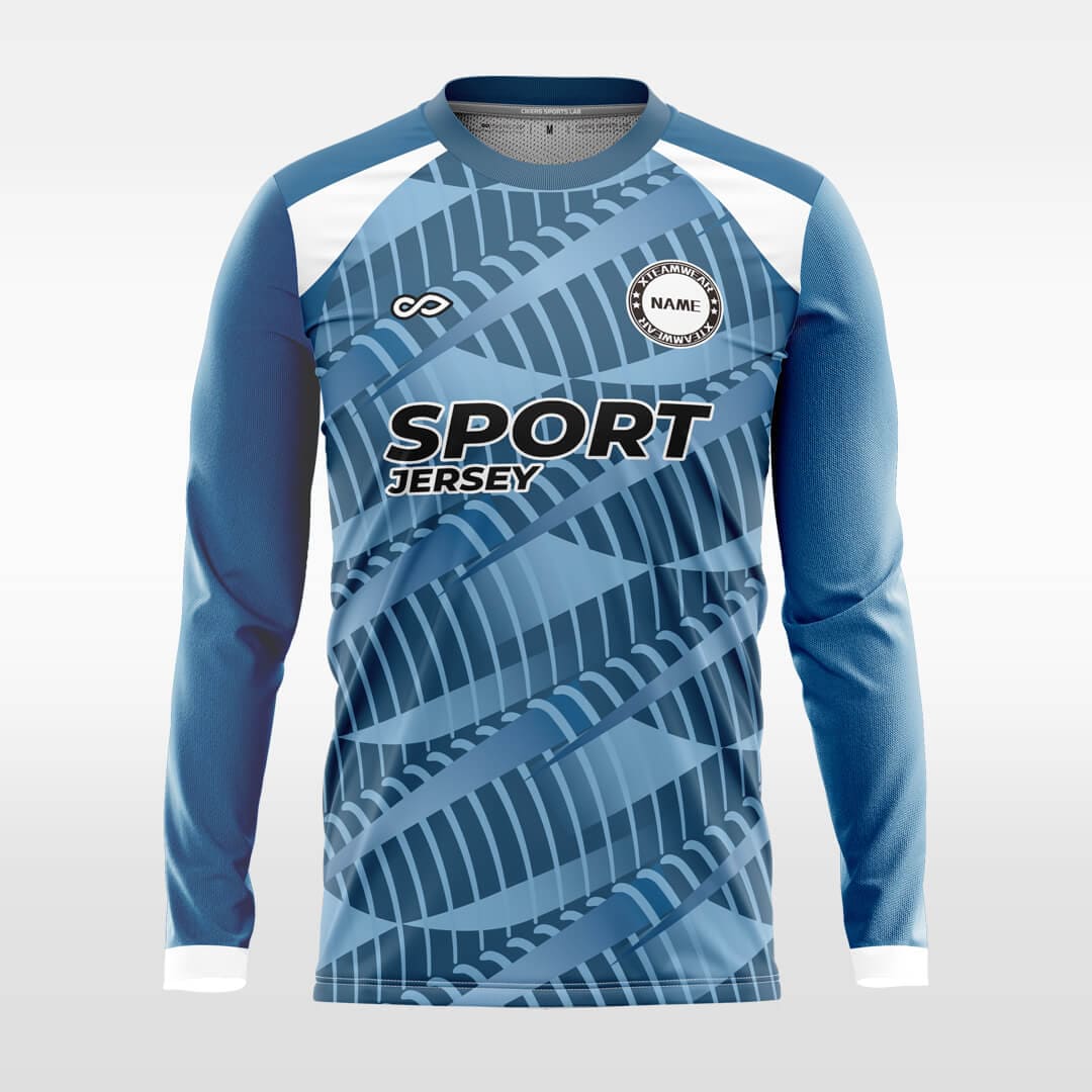 Cikers Sports Soccer Jersey Blue / S Aeolus- Customized Men's Sublimated Long Sleeve Soccer Jersey