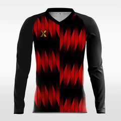 Cikers Sports Soccer Jersey Fire - Customized Men's Sublimated Long Sleeve Soccer Jersey
