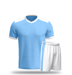 Cikers Sports Soccer Jersey Light blue / 120 Geometric Pattern - Pro kid Soccer Jersey Kit DF1001