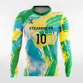 Cikers Sports Soccer Jersey Pop Camouflage V - Customized Men's Sublimated Long Sleeve Soccer Jersey
