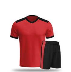 Cikers Sports Soccer Jersey red / 120 Geometric Pattern - Pro kid Soccer Jersey Kit DF1001