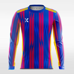 Cikers Sports Soccer Jersey Stripe - Customized Men's Sublimated Long Sleeve Soccer Jersey