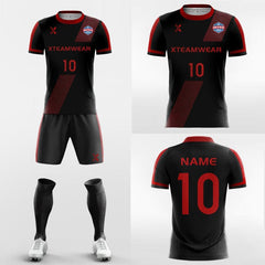 Cikers Sports Soccer Uniforms Black / S Moire Stripes - Custom Sublimation Print Soccer Kits Short Sleeve