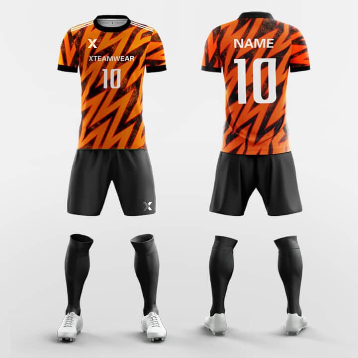 Cikers Sports Soccer Uniforms Orange / S Pop Camouflage - All Over Sublimation Print Soccer Kits Short Sleeve