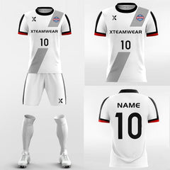 Cikers Sports Soccer Uniforms White / S Moire Stripes - Custom Sublimation Print Soccer Kits Short Sleeve