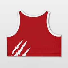 Cikers Sports Tank Top Tiger Claw - Customized Women Crop Top Vest Loose Workout