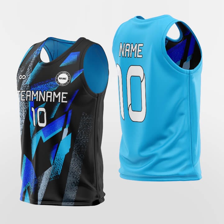 Cikers Sports Training Bibs Blue-Black / L Glacier - Custom Reversible Training Bibs Sublimated